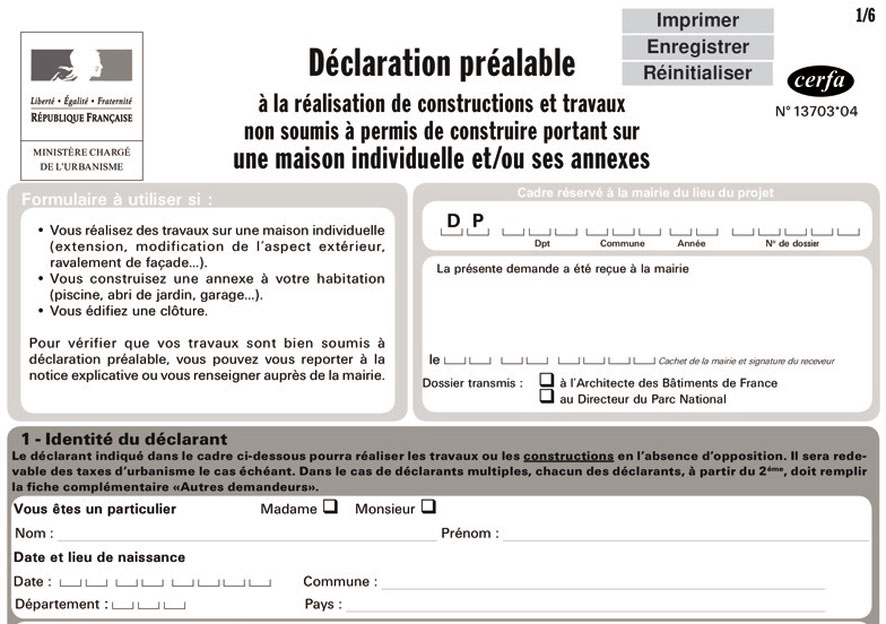 Déclaration préalable de travaux